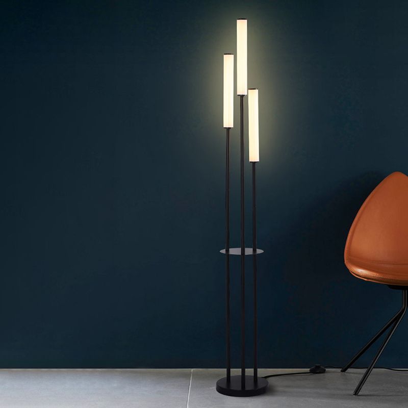 Eryn Modern 3 head Black Metal Arcylic Floor Lamp