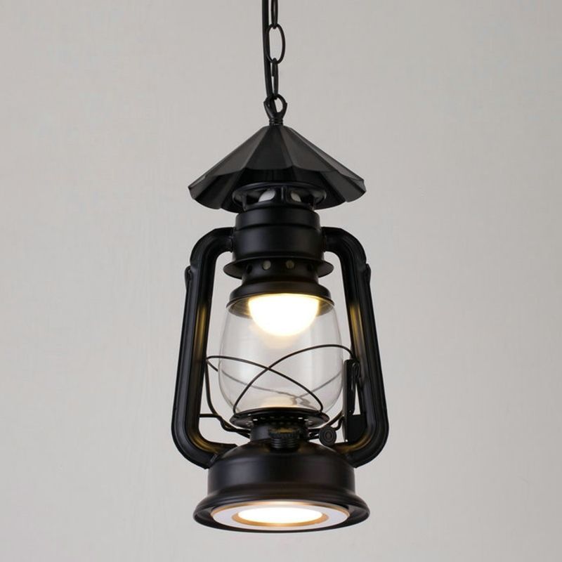 Silva Vintage Rustic Kerosene Pendant Light, 3 Color, 4 Style