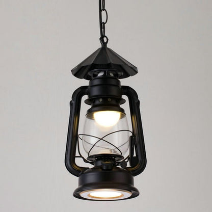 Silva Vintage Rustic Kerosene Pendant Light, 3 Color, 4 Style