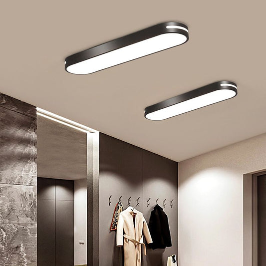 Arisha Oval Flush Mount LED Ceiling Light, Black/White/Grey/Gold
