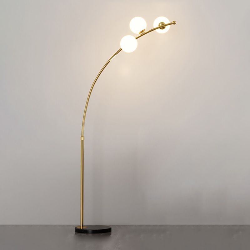 Valentina Modern Arc Multi Head Bubble Stehlampe Schwarz/Gold