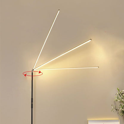 Edge Minimalistic Linear Floor Lamp, Metal, Black/White