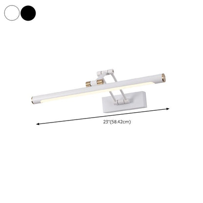 Arisha Modern Adjustable Mirror Front Vanity Metal LED Wall Lamp, Black/White