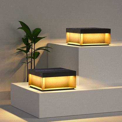 Elow Outdoor Post Lamps Modern Square Solar
