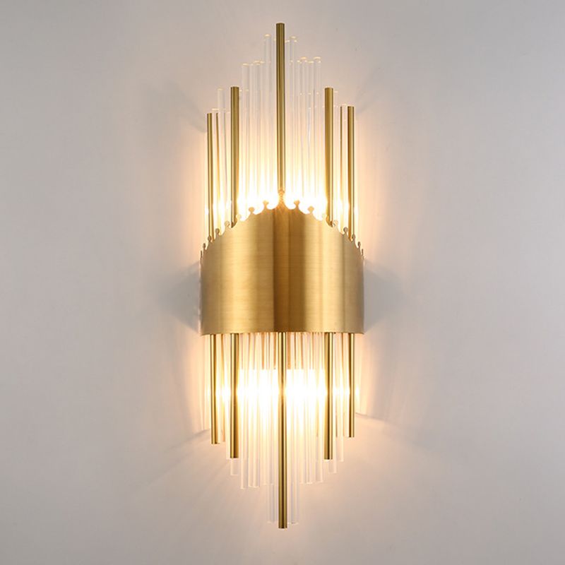 Kristy Lampe murale de chevet en cristal doré de luxe pour chambre à coucher