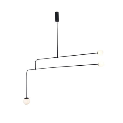 Arisha Minimalist Linear Mobile Pendant Light, Black