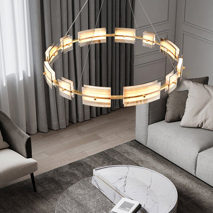 Arisha Minimalist Ring Metal Pendant Light,Black/Gold
