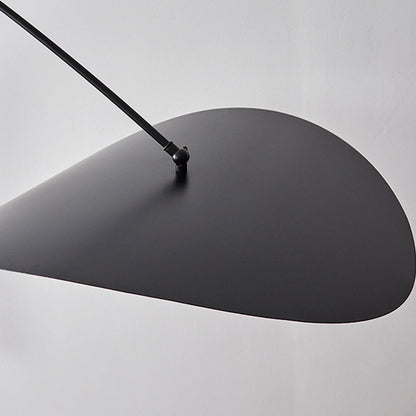 Suspension Arisha en métal minimaliste en forme de feuille de lotus, noir/doré