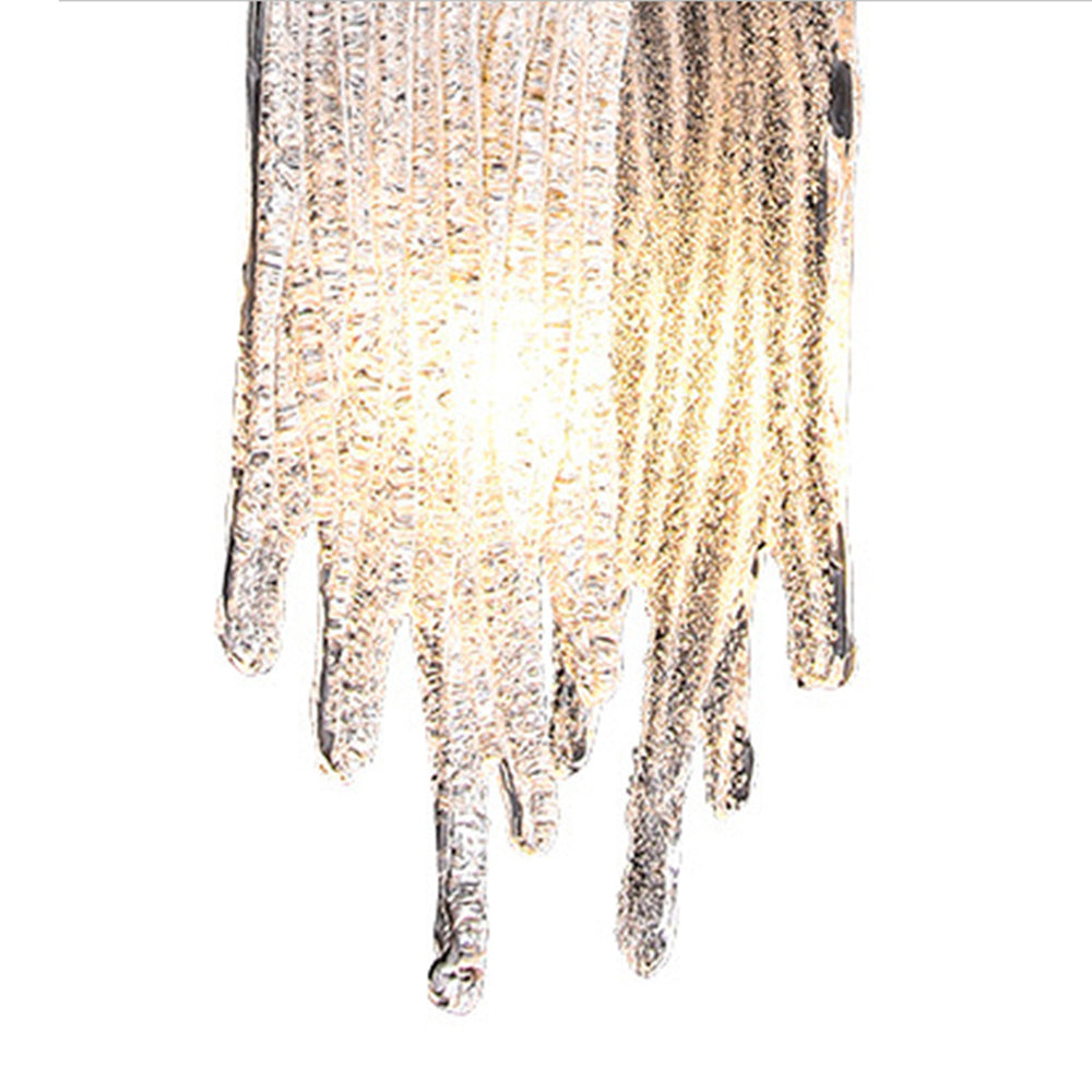 Kristy Modern Flowing Jelly Pendelleuchte, Gold, Kristall/Messing