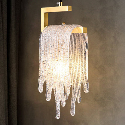 Kristy Modern Flowing Jelly Pendelleuchte, Gold, Kristall/Messing