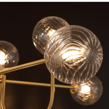 Valentina Lustre LED Moderne Or Verre Salon/Salle à Manger/Chambre