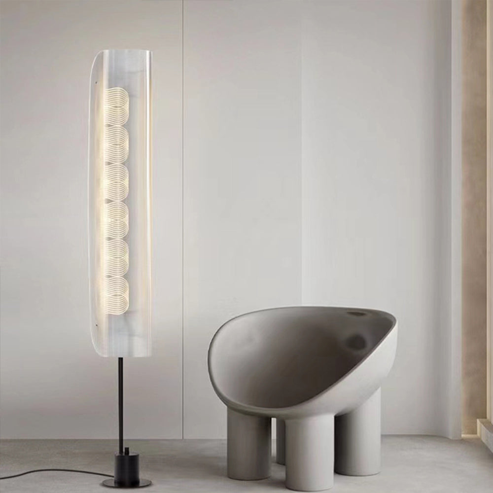 Lampadaire blanc minimaliste nordique Salgado, métal et métal