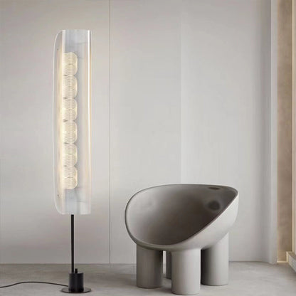 Lampadaire blanc minimaliste nordique Salgado, métal et métal