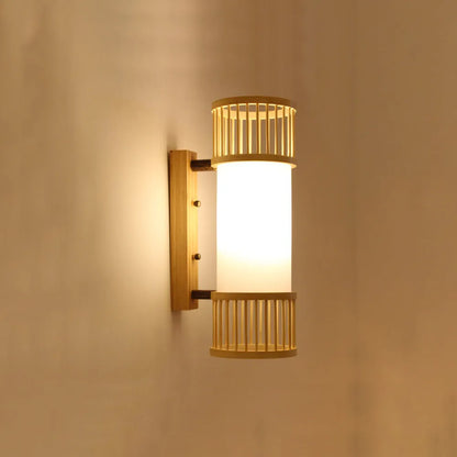 Ritta Applique Rustique, Muto Rotin Tissage LED, Applique Murale de Couloir