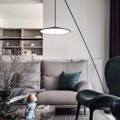 Salgado Frisbee Fishing Rod Floor Lamp, Living Room