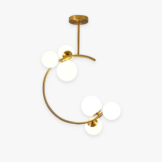 Valentina moderne glazen bol hanglamp, metaal en glas, 3 stijlen
