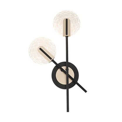 Valentina Wall Lighting Disc Modern, Metal/, Black/White, Bedroom