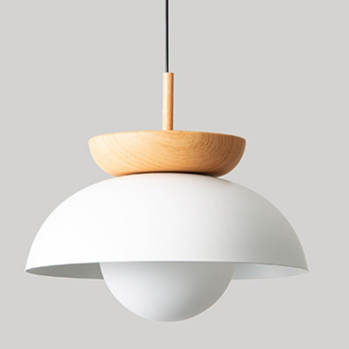 Muto Nordic Suspension/Plafonnier Bois/Métal Noir Cuisine Balcon