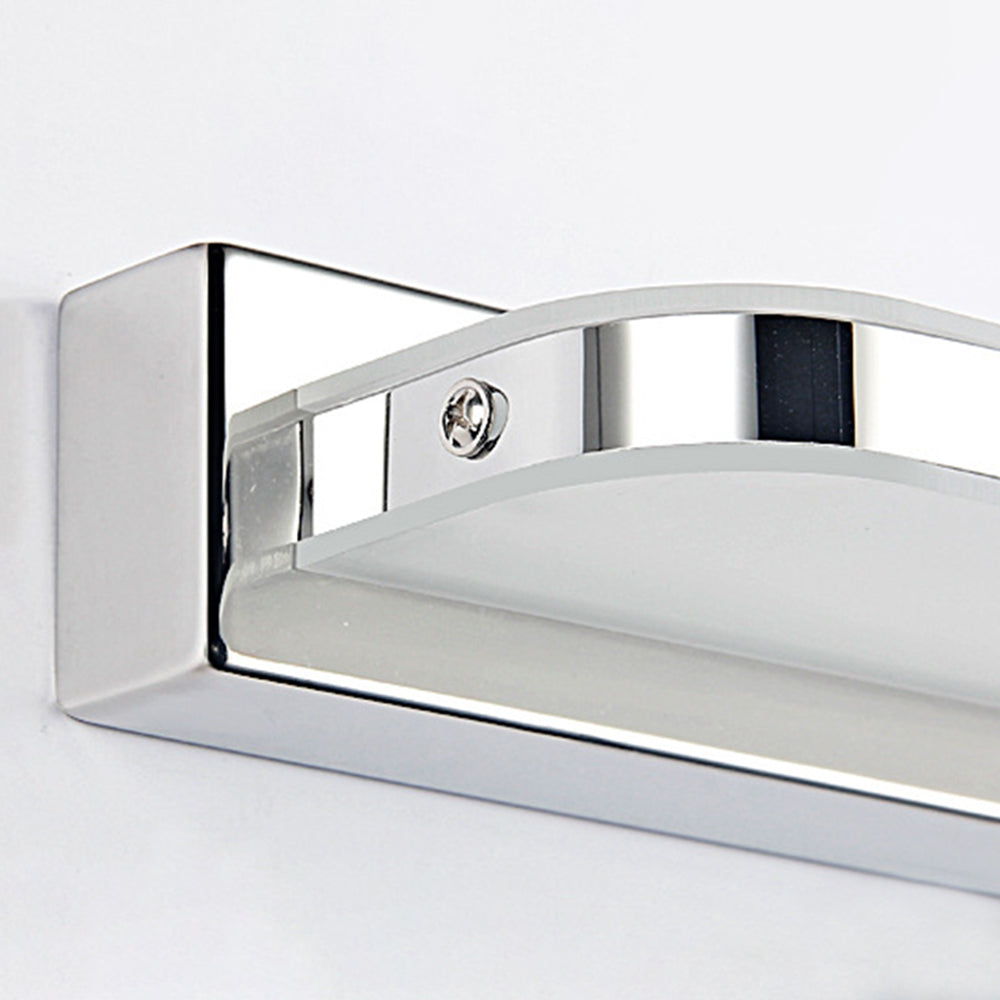 Arisha Wall Lamp Rectangular Modern, Mirror, Black/White/Chrome/Gold, Bathroom