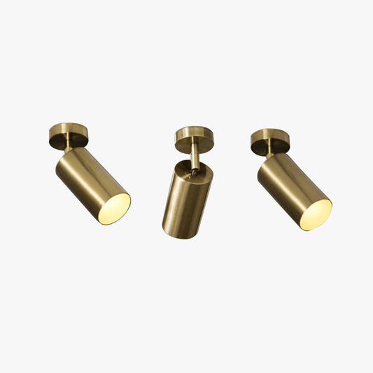 Aria Moderno gouden cilinderspotachtergrond inbouwplafondlamp, metaal