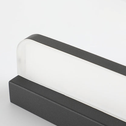 Arisha Wall Lamp Rectangular Modern, Mirror, Black/White/Chrome/Gold, Bathroom
