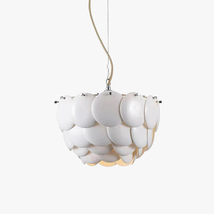 Arisha Wihte Lustre Art Déco, Feuille de Céramique et Métal