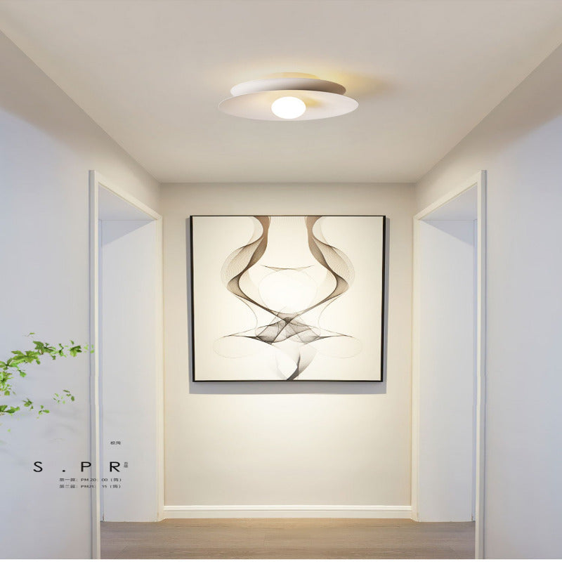Arisha Modern Flush Mount Ceiling Light White Red Black Metal Balcony