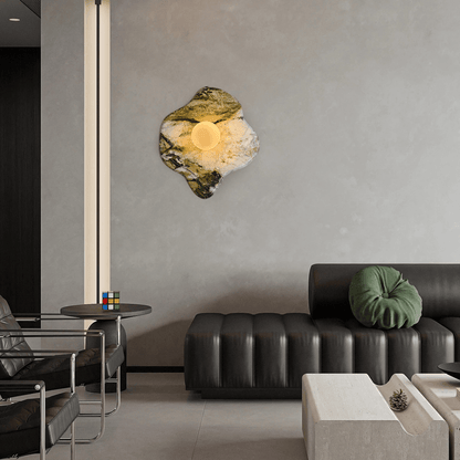 Fyln Green Marble Organic Wall Lamp