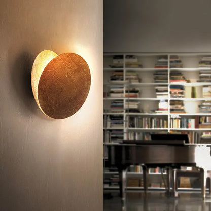 Arisha Modern Minimalist Round Moon Eclipse Wall Lamp