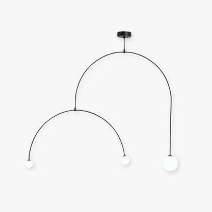Arisha Minimalist Linear Mobile Pendant Light, Black