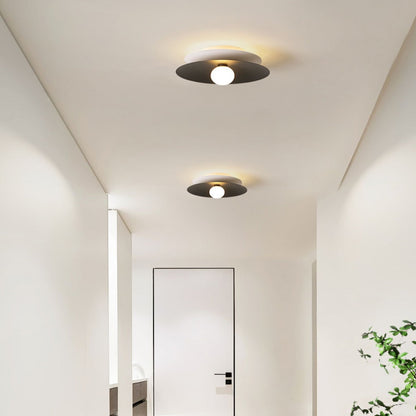 Arisha Modern Flush Mount Ceiling Light White Red Black Metal Balcony