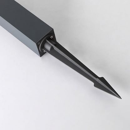 Moderne Solar-Wegeleuchte Ray aus Metall für den Außenbereich, Schwarz