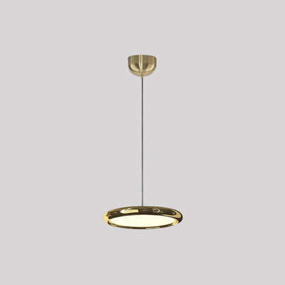 Arisha Minimalist Circular Metal Pendant Light,Silver/Gold/Rose Gold