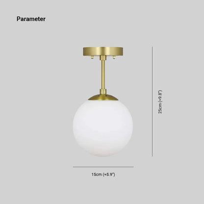 Lore Semi-Flush Mount Ceiling Light Glass