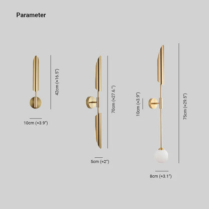 Phira Luxury Double-head Golden Scabbard Wall Lamp