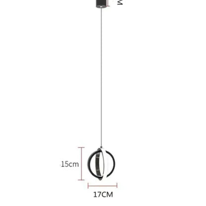 Kristy Pendant Light Spherical Modern, Metal, Black/Gold, Kitchen