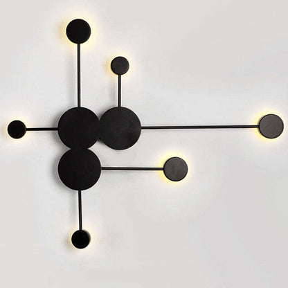 Arisha Modern Nordic Chessboard Metal Wall Lamp, Black