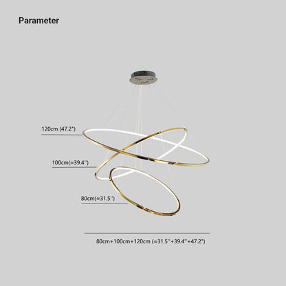 Arisha Minimalist Ring Metal Pendant Light, Gold, Living Room