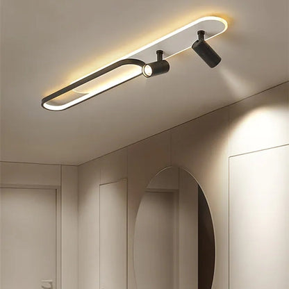 Aim Modern Ceiling Light Spotlight, Black/Gold