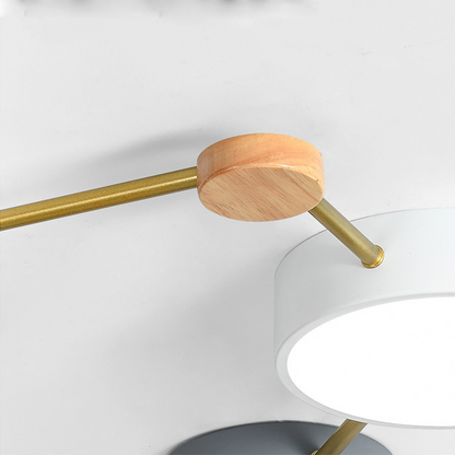 Arisha Modern LED Ceiling Light Log Living Room Bedroom White Grey