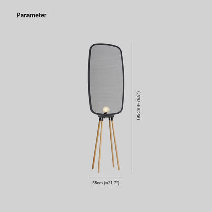 Cooley modernes Design minimalistische Stehlampe, Metall und Holz