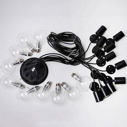 Silva Retro Country LED Spider Chandelier, Black/White
