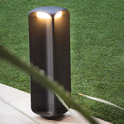 Ray minimalistische cilindervloerlamp voor buiten, metaal/glas, zwart