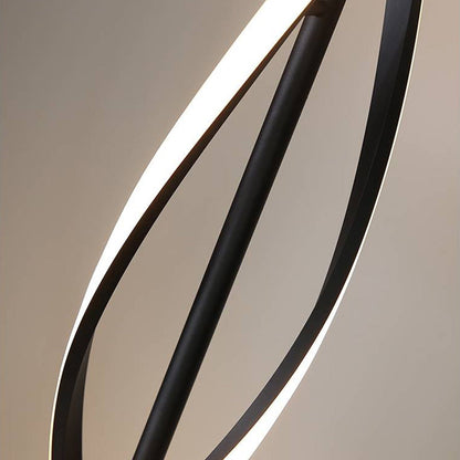 Mira Postmodern Linear Floor Lamp, Black/White