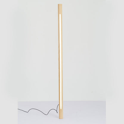 Ozawa Minimalist Linear Floor Lamp, Wood/, Living Room