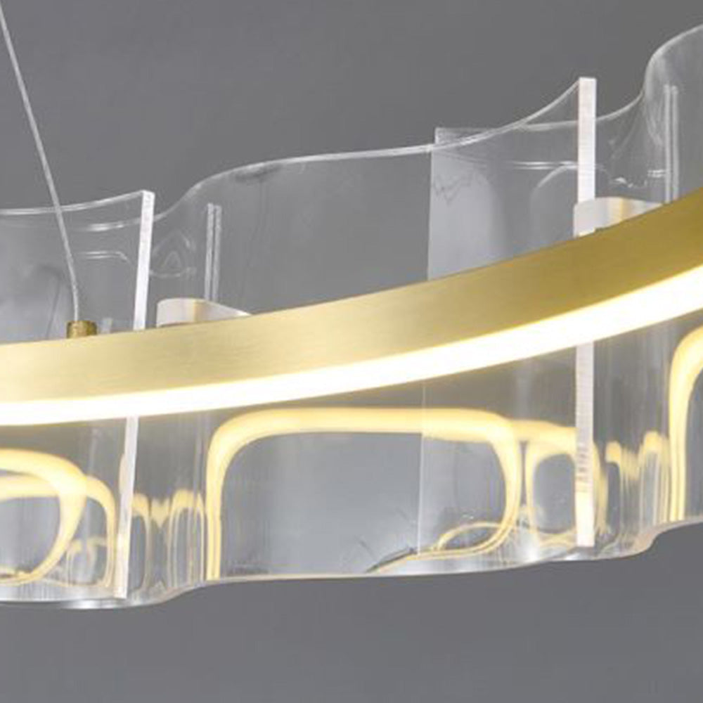 Arisha Creative Ring Lampe à suspension en métal/arcylique Doré