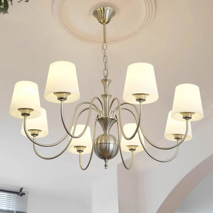 Silva Vintage Metal Glass Chandelier Study Bedroom
