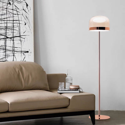 Salgado Modern Black & Rose Gold Floor Lamp, L 135/175CM