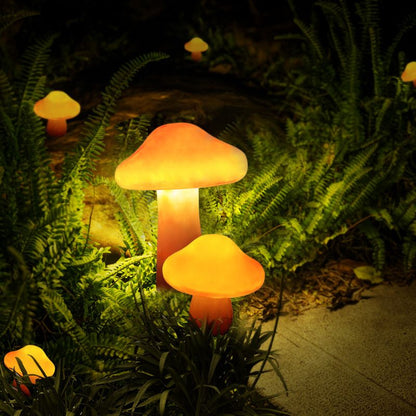 Lampe de sol d'extérieur Ray Mushroom, câblée/solaire, orange