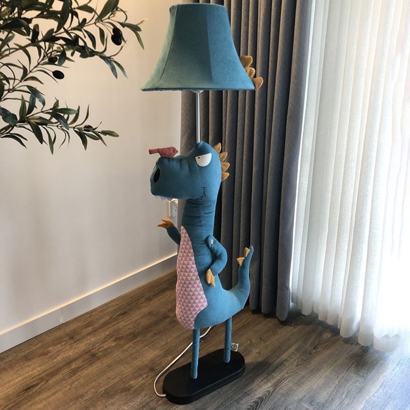 Minori Moderne Dinosaurier-Stehlampe aus Metall/Stoff